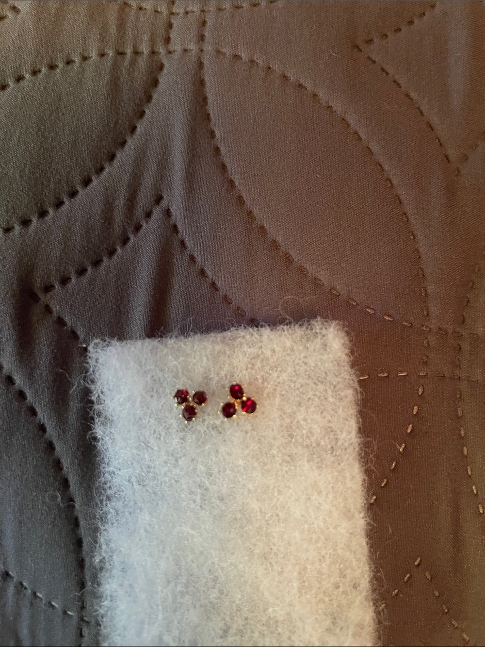 Garnet vintage Cluster Stud Earrings - Women Jewelry